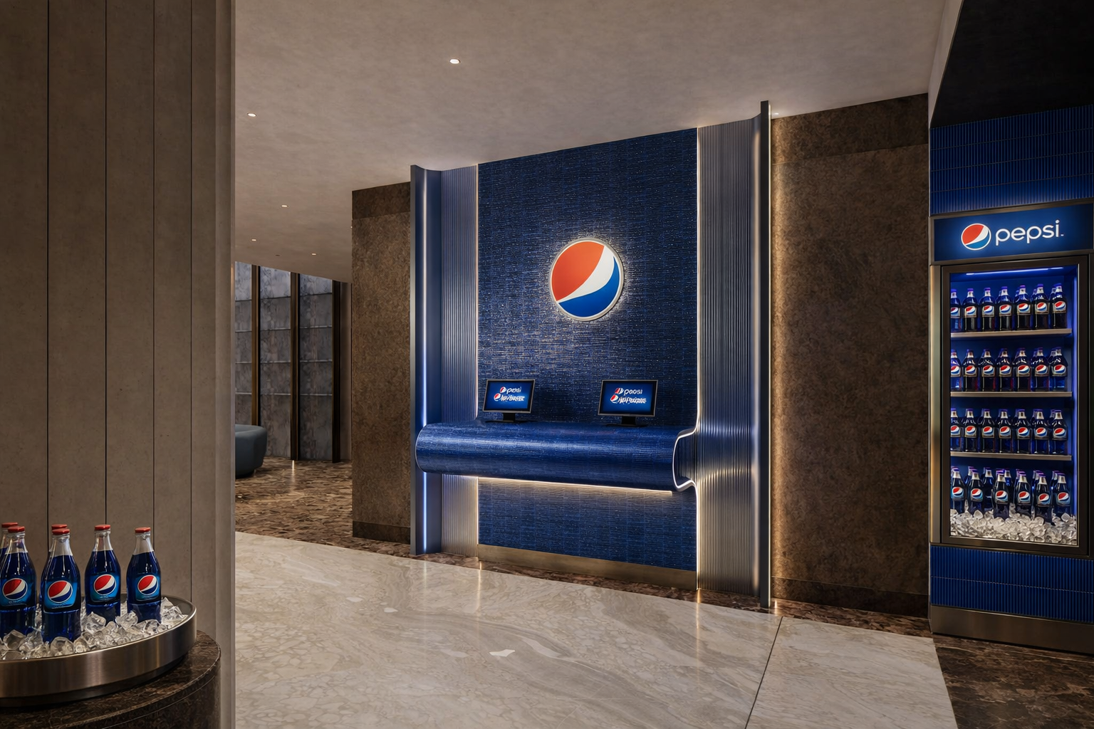Pepsi branded self check in concept